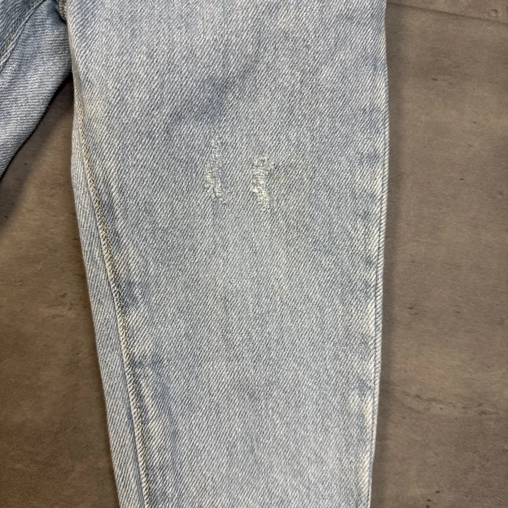 Zara light-wash kids' denim jeans Paper Bag Waist Distressed 18-24m Button Fly